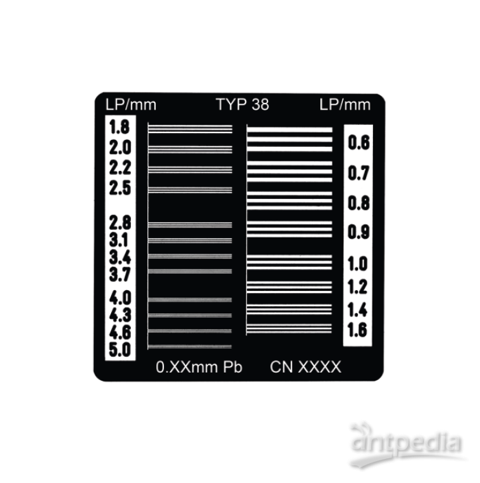 TYP 38 空间分辨力测试卡 线对卡