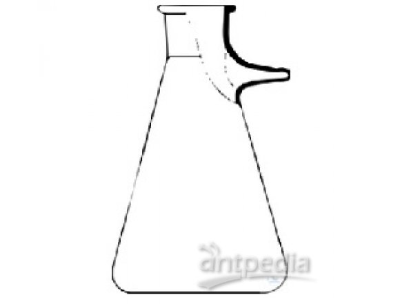 FILTER FLASKS, ERLENMEYER SHAPE, WITH SIDE TUBE,   1000 ML, BOROSILICATE GLASS, NON-COATED