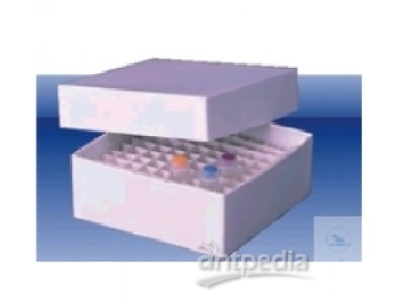 Cryo-Boxes, dimension 136 x 136 mm,   height 32 mm, blue, water repellent  Case = 10 pcs.