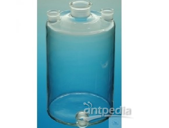 WOULFF BOTTLES WITH 3 ST-NECKS AND TUBUS,  MADE OF BORO. GLASS, 1000 ML, H. 155 MM, O.D. 110 MM
