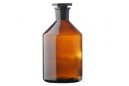 BOTTLES, CONICAL SHOULDER, NARROW NECK, 250 ML,  SODA-GLASS, WITH ST-STOPPER, AMBER GLASS, ST 19/26