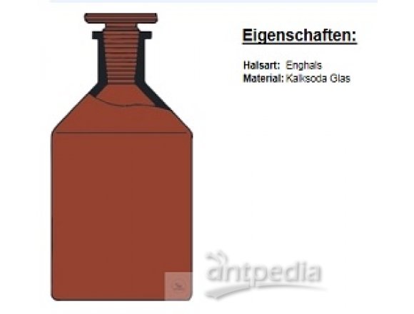 BOTTLES, CONICAL SHOULDER, NARROW MOUTH,   AMBER SODA-GLASS, PE-STOPPER, ST 29/32, 2000 ML
