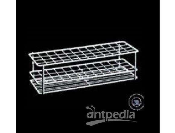TEST TUBE RACKS, STAINLESS STEEL WIRE,  H.70 MM, L. 250 MM, W. 50 MM, COMPARTMENT   SIZE 18 X 18 MM,