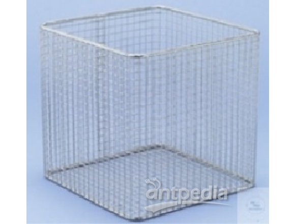 WIRE BASKET, ANGULAR,  WIRE GATE WELDED MESH 8x8 MM,  MADE OF STEEL,  COATED WITH WHITE PLAST,  250x