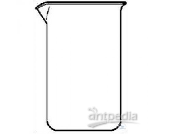 BEAKERS, TALL FORM,  MADE OF QUARZ-SILICA  W.SPOUT, DIN 12331,  400 ML, 70 X 130 MM