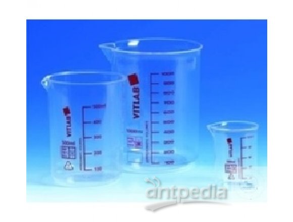 GRIFFIN BEAKERS,CRYSTAL CLEAR,  COLOR GRADUATED, TPX, 800 ML