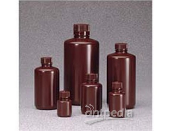 琥珀色窄口瓶，琥珀色高密度聚乙烯；琥珀色聚丙烯螺旋盖，15mL容量