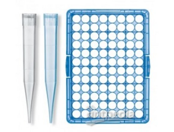 Pipette tips, PP, non-sterile, maxi,with graduation, blue, 50 - 1000 μl, 10 bags with 500 tips