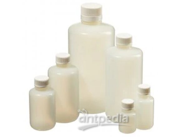 Thermo Scientific™ 342089-0004 Nalgene™ HDPE 带盖窄口包装瓶： 无菌、收缩薄膜托盘