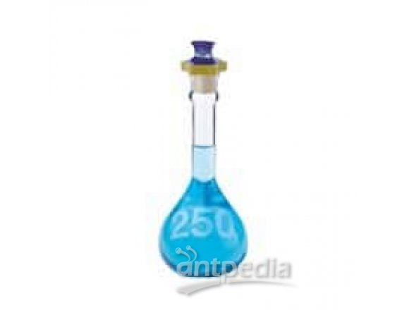 DWK Life Sciences (Kimble) 92812F-25 Wide-Mouth Volumetric Flask, 25 mL, PTFE stopper, 6/cs