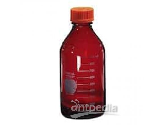 Pyrex 51395-100 Brand 51395 UV-Blocking Low Actinic Media Bottle, 100 mL, 4/cs