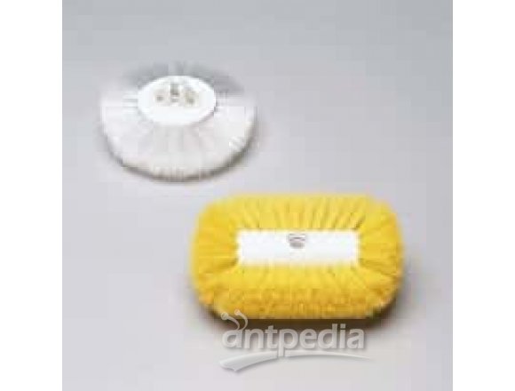 Oval tank brush, X-shaped nylon bristles, yellow, 9"W x 5-1/2" diameter