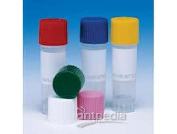 DWK Life Sciences (Wheaton) W985865 Cyrogenic vial; 2.0 mL, external thread, flat bottom, pink-colored cap