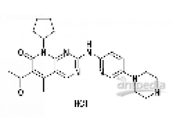 A837227-1g 6-乙酰基-8-环戊基-5-甲基-2-[[5-(1-哌嗪基)-2-吡啶基]氨基]吡啶并[2,3-d]嘧啶-7(8H)-酮盐酸盐,98%